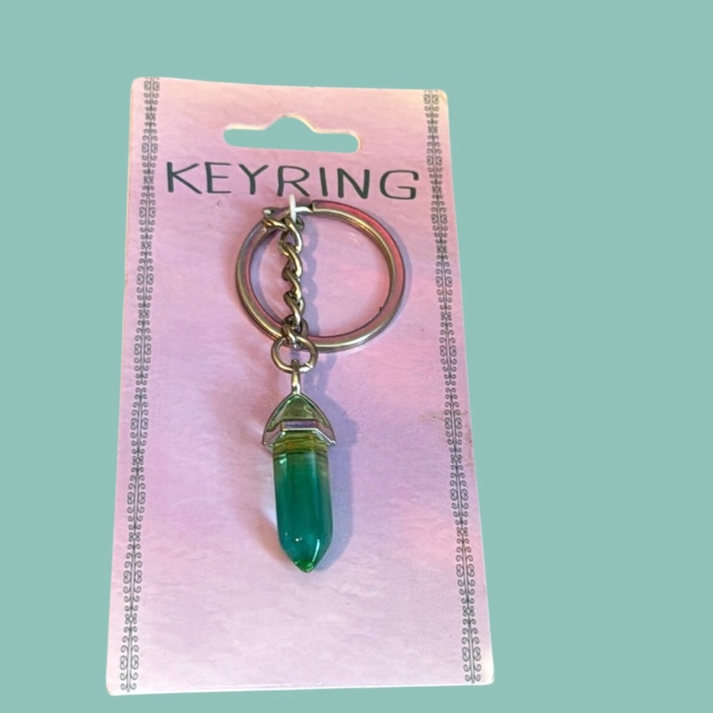 🏷️‼️5/$25🏷️‼️💚Green💚Cat’s Eye Keyring/NIP💚